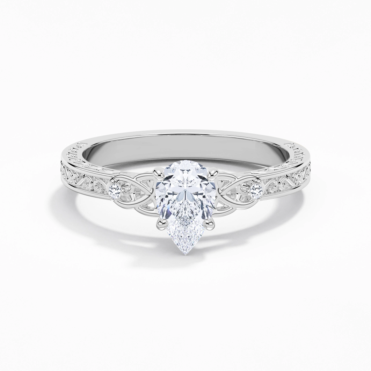 1.00ct Moissanite Bague de fiançailles Argent sterling 925