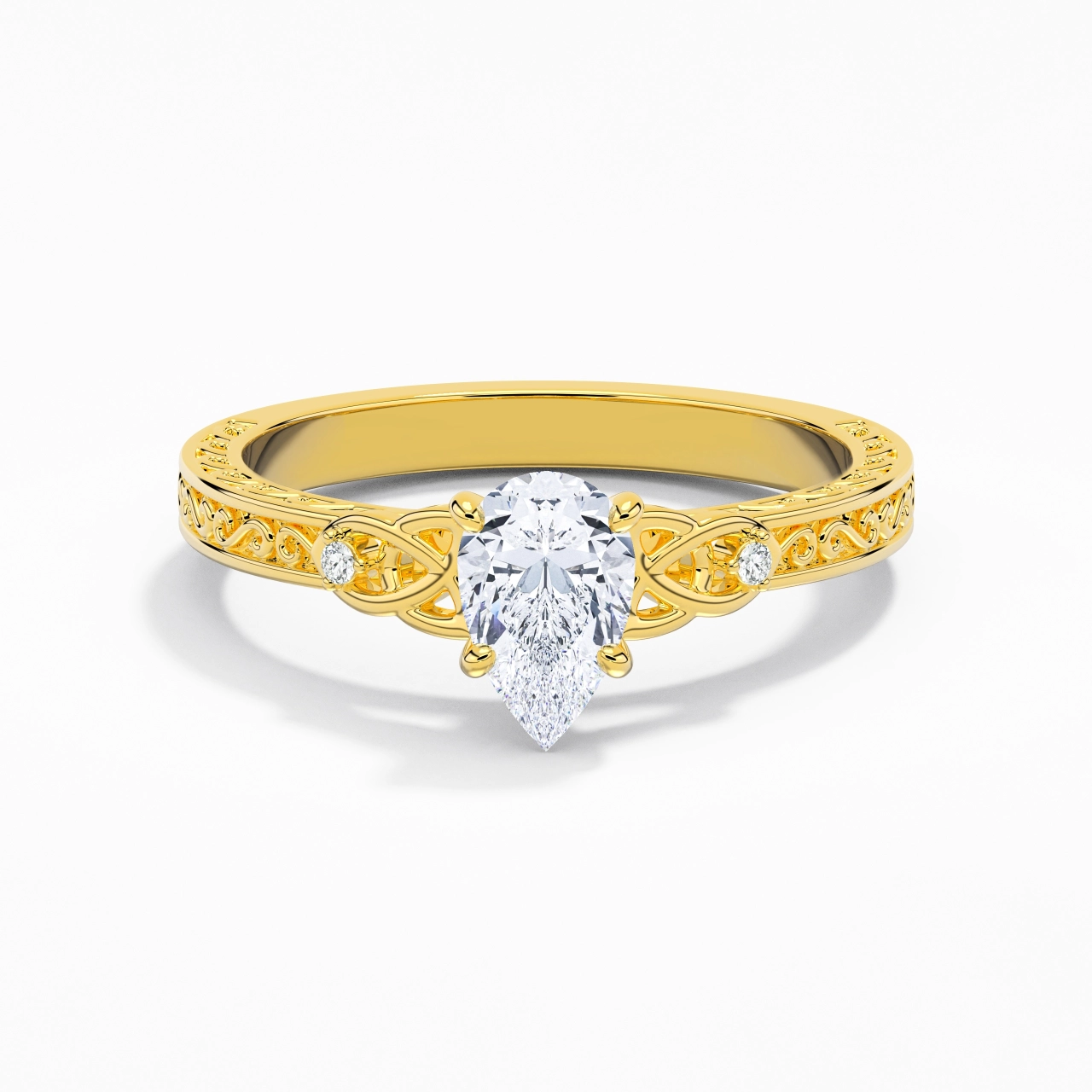 1.00ct Moissanite Bague de fiançailles Or 14 carats