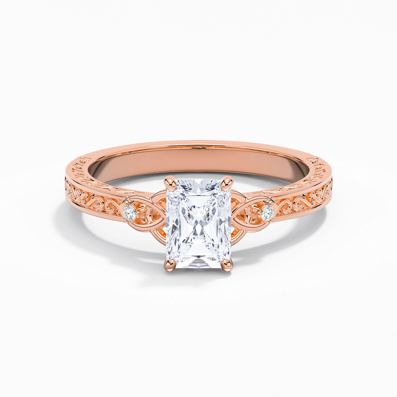 1.00ct Moissanite Bague de fiançailles Argent sterling 925