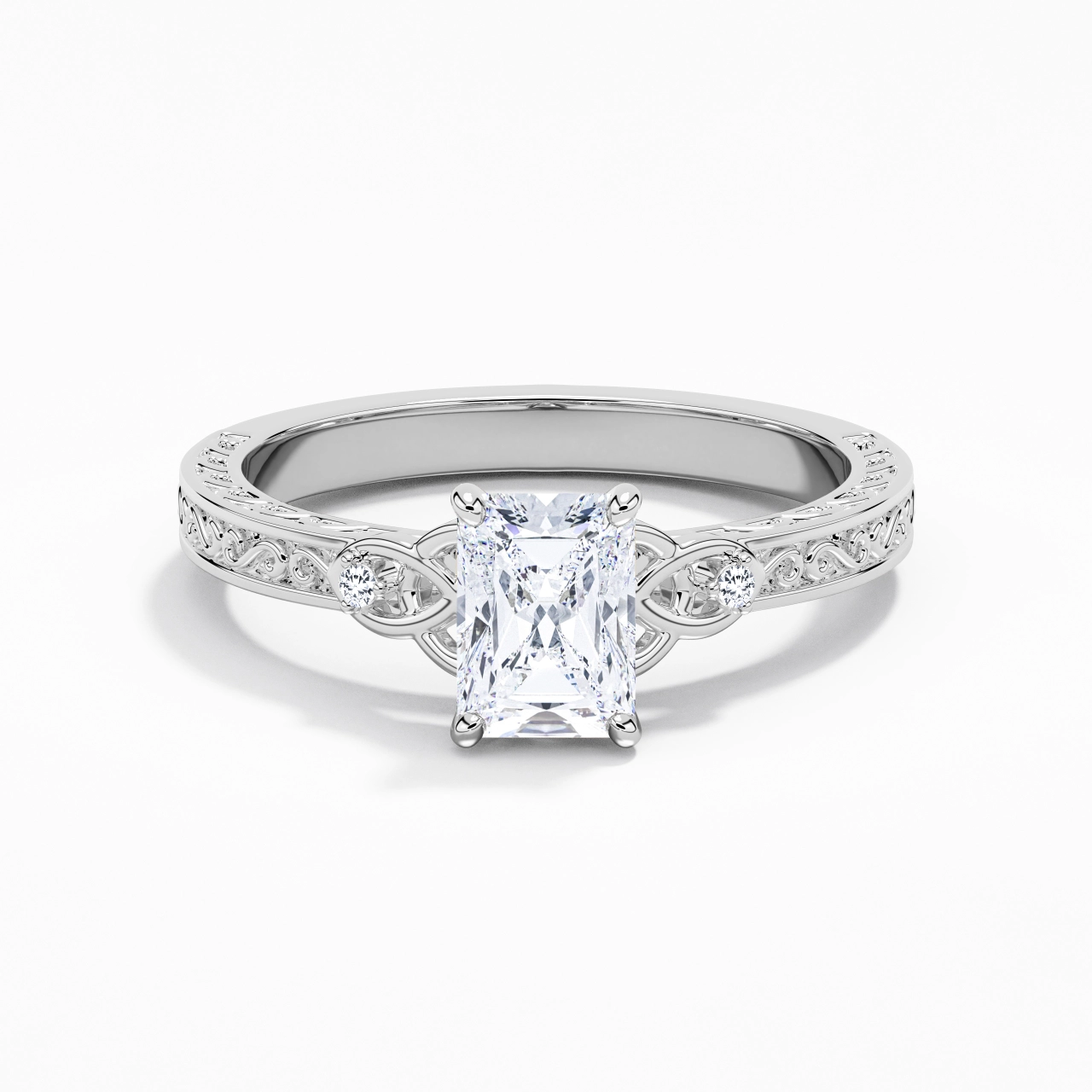 1.00ct Moissanite Bague de fiançailles Argent sterling 925