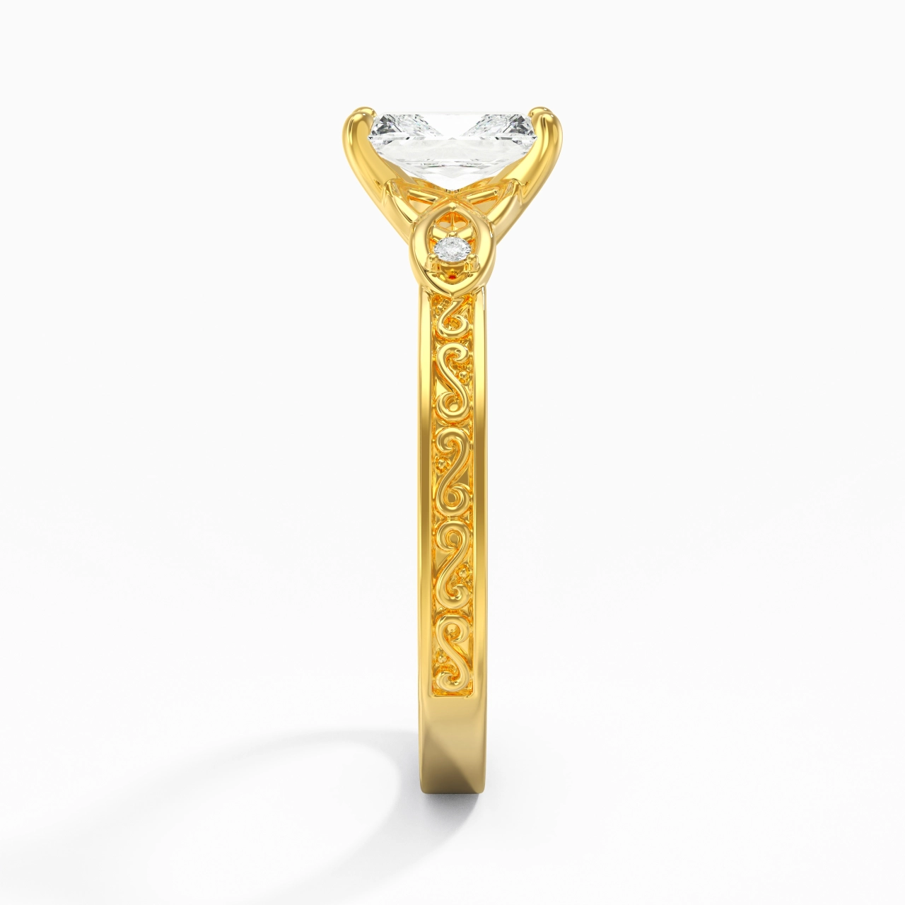 1.00ct Moissanite Bague de fiançailles Or 14 carats