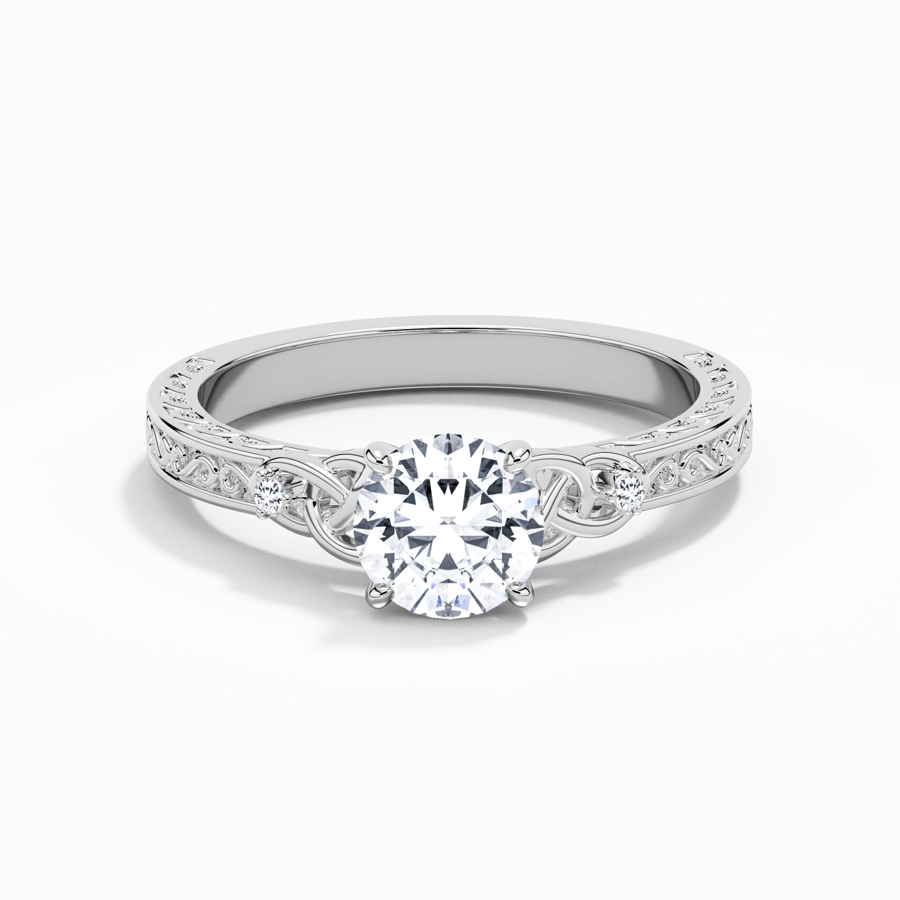 1.00ct Moissanite Bague de fiançailles Argent sterling 925