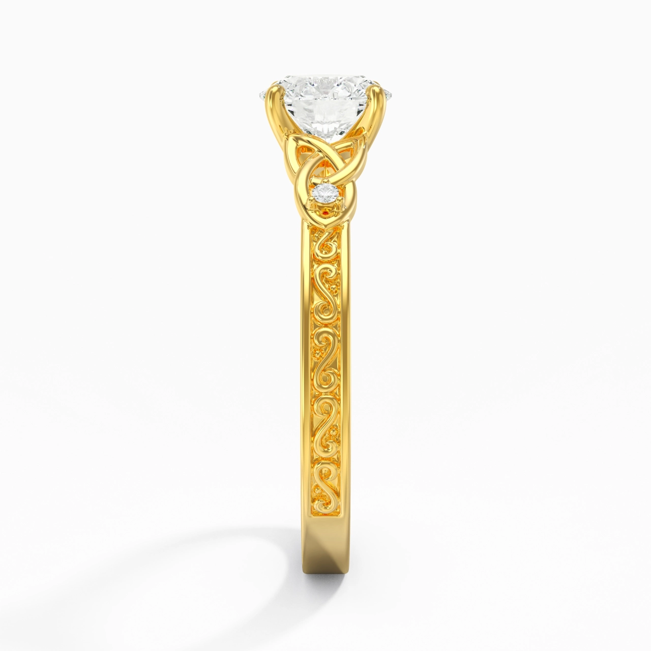 1.00ct Moissanite Bague de fiançailles Or 14 carats