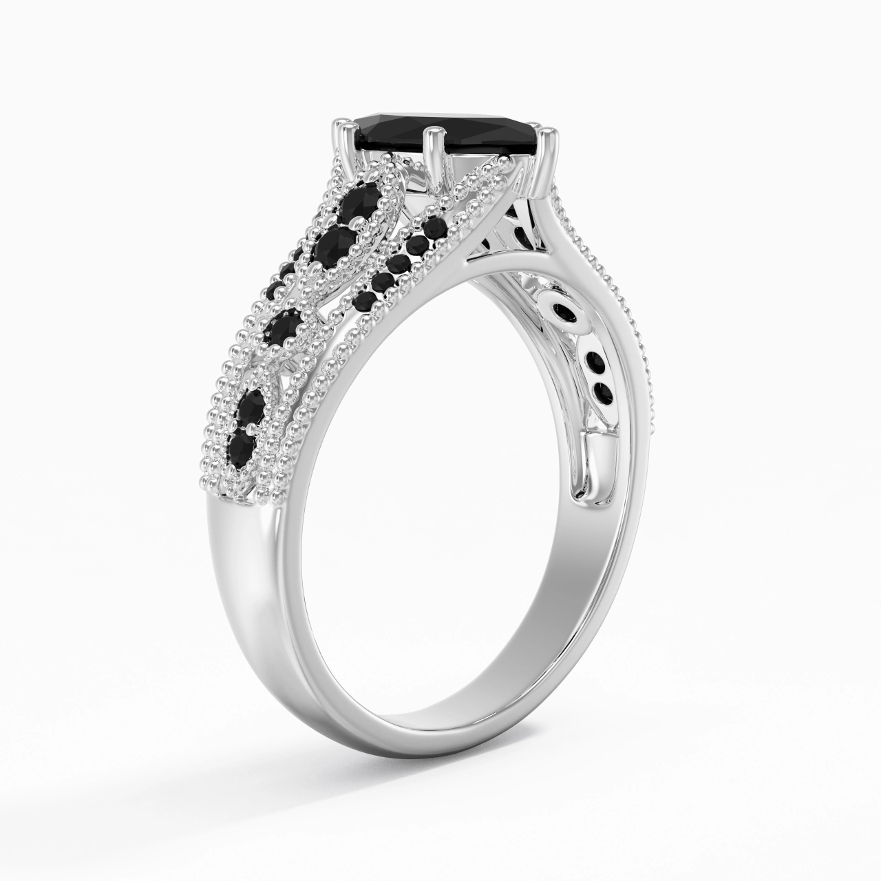 Baroque Marquise 1.00ct Cubic Zirconia Engagement Ring