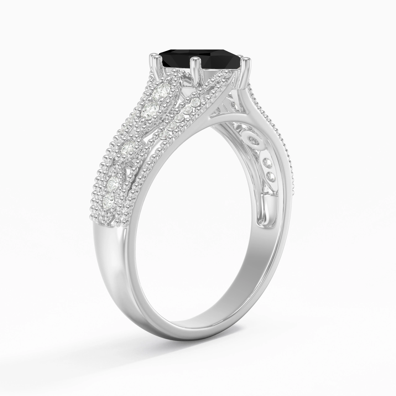 Baroque Marquise 1.00ct Cubic Zirconia Engagement Ring