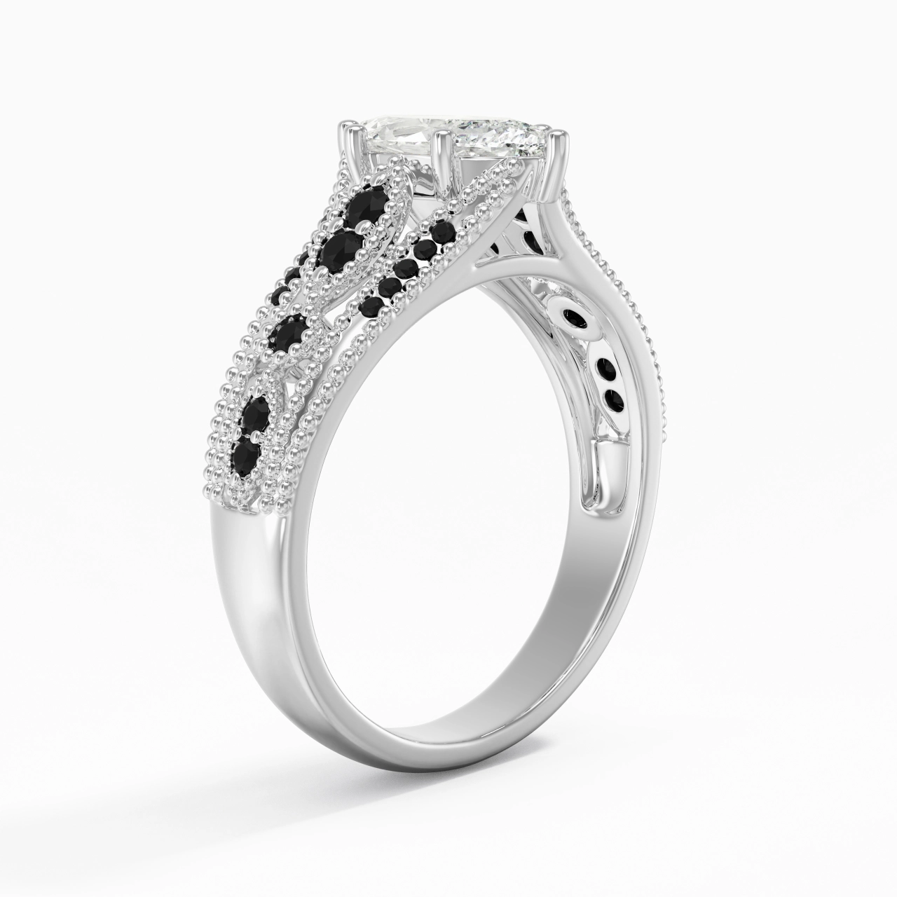 Baroque Marquise 1.00ct Cubic Zirconia Engagement Ring
