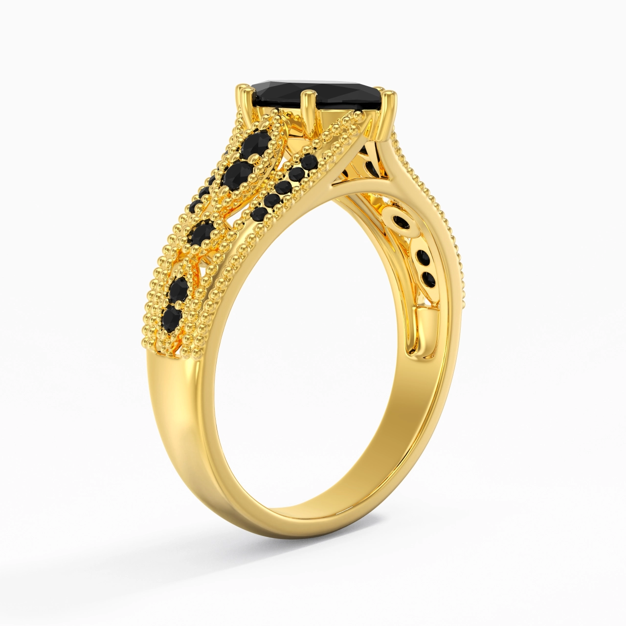 Baroque Marquise 1.00ct Cubic Zirconia Engagement Ring