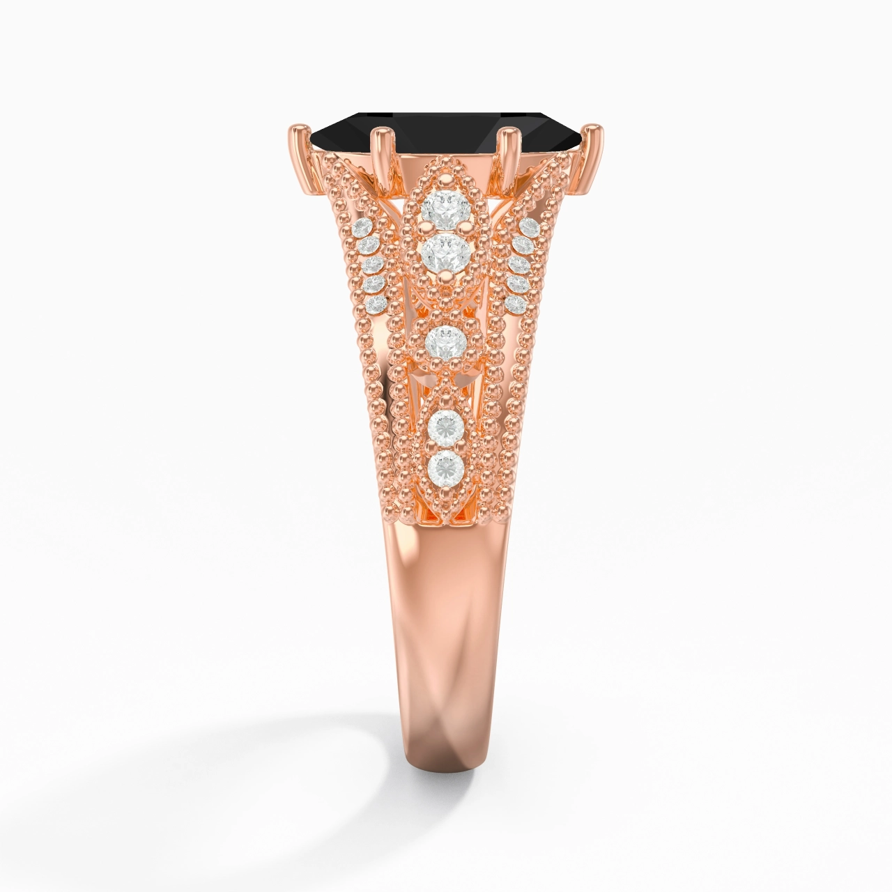 Baroque Marquise 1.00ct Cubic Zirconia Engagement Ring