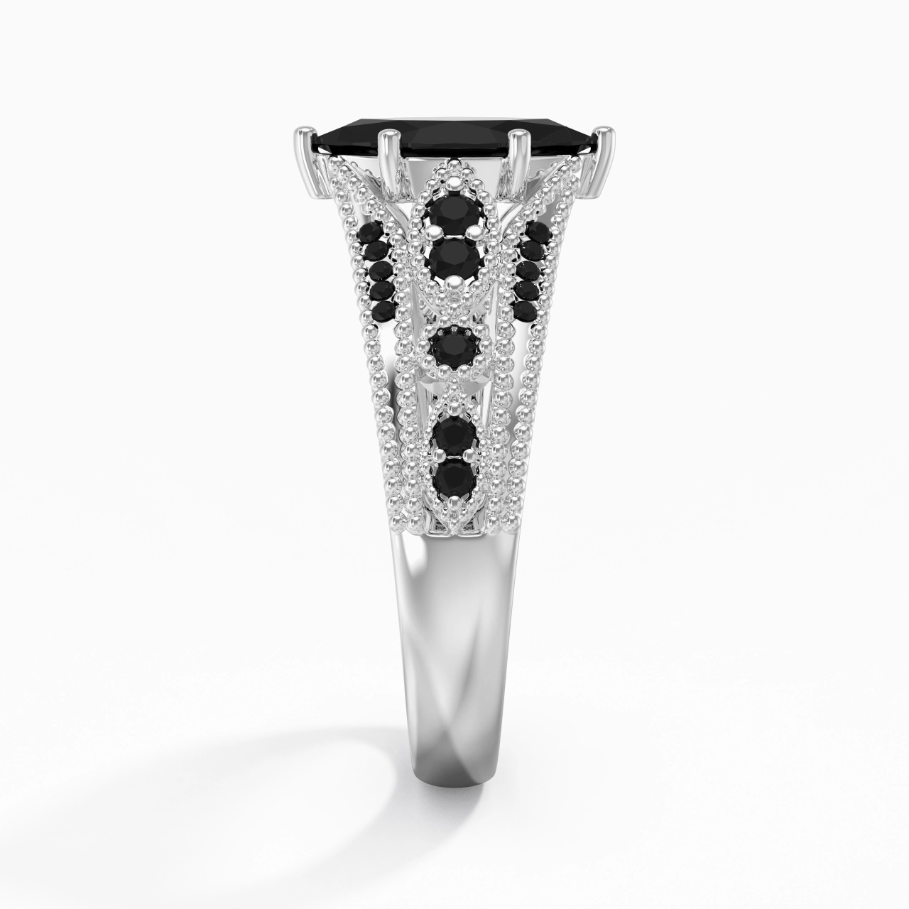 Baroque Marquise 1.00ct Cubic Zirconia Engagement Ring