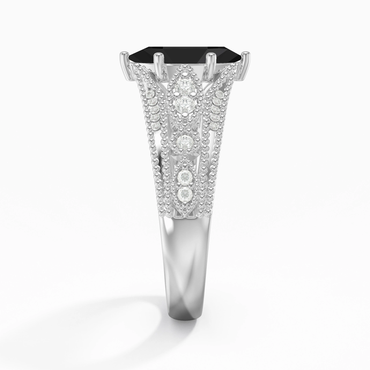 Baroque Marquise 1.00ct Cubic Zirconia Engagement Ring