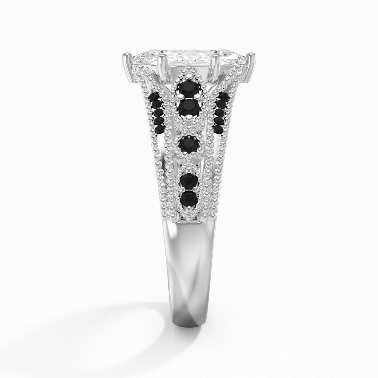 Baroque Marquise 1.00ct Cubic Zirconia Engagement Ring