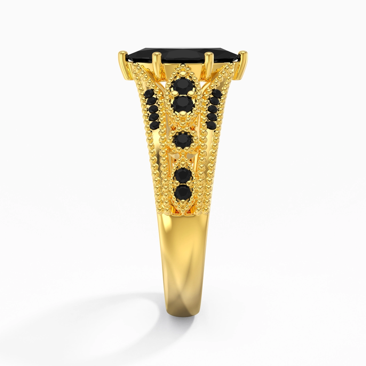 Baroque Marquise 1.00ct Cubic Zirconia Engagement Ring