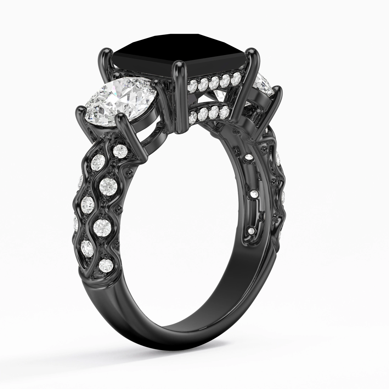 925 Sterling Silver Cubic Zirconia Engagement Ring