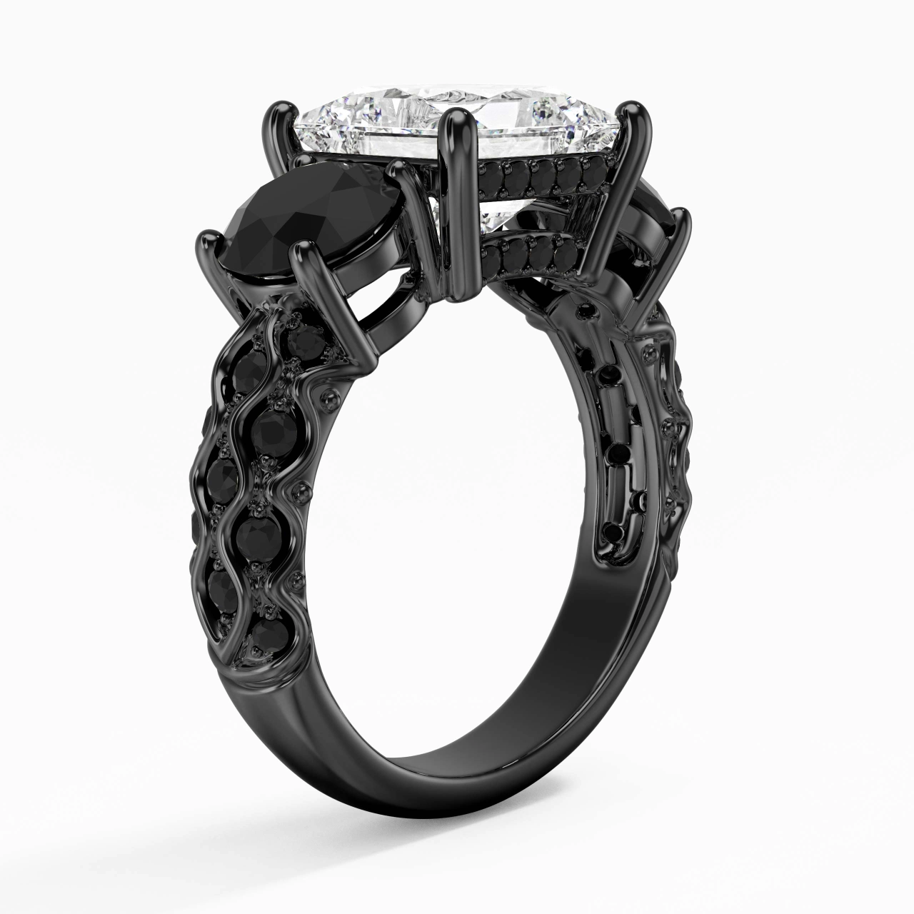 925 Sterling Silver Cubic Zirconia Engagement Ring