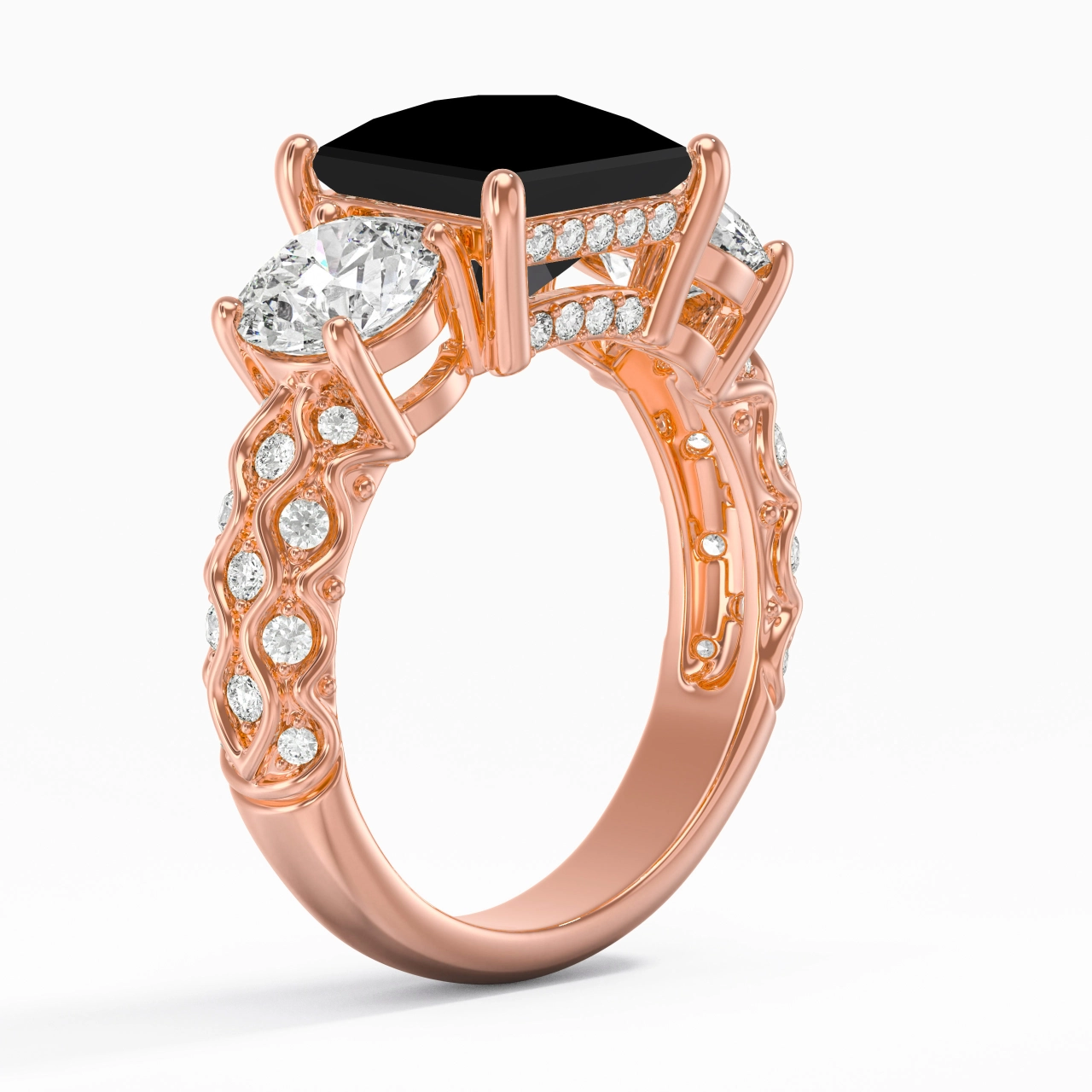 925 Sterling Silver Cubic Zirconia Engagement Ring