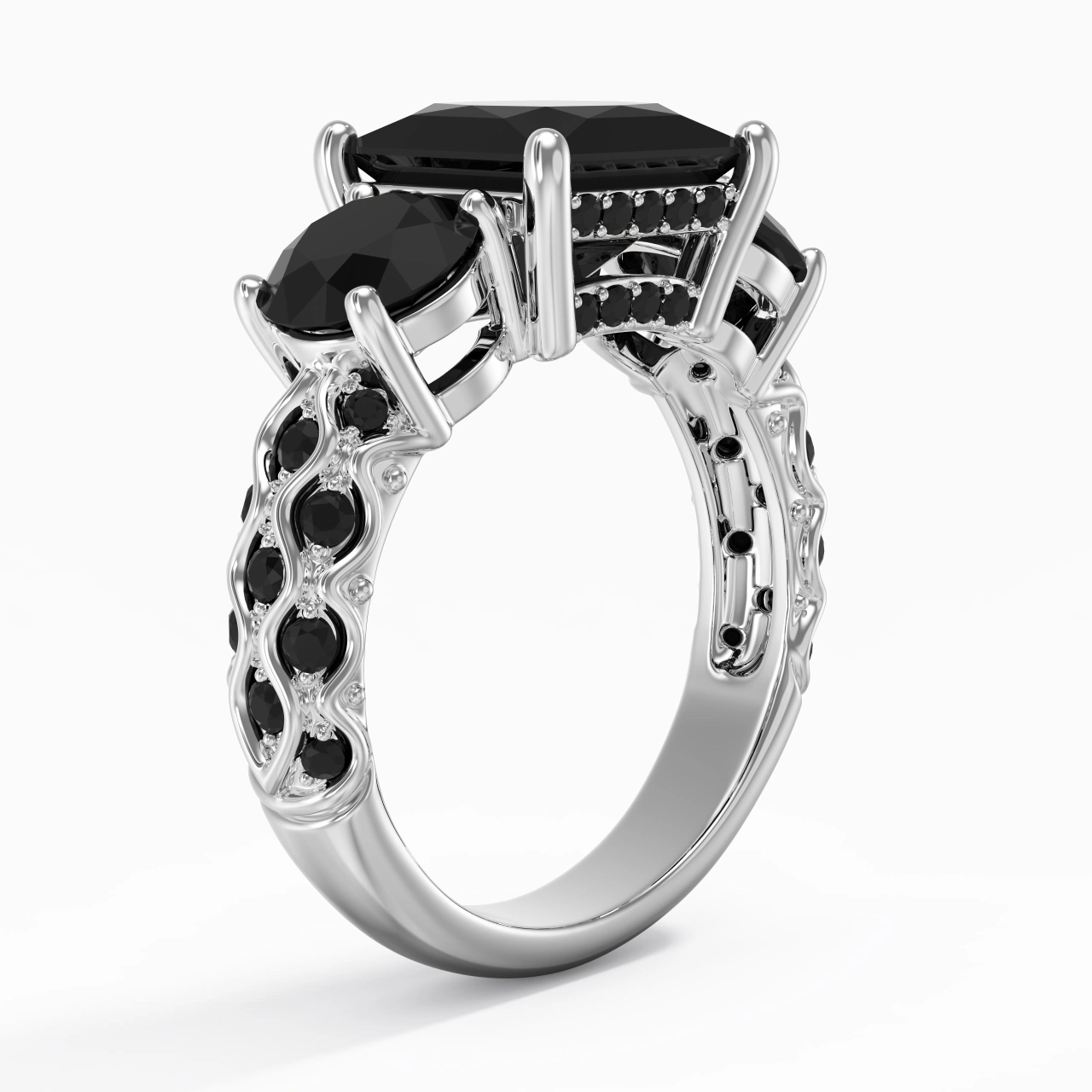 925 Sterling Silver Cubic Zirconia Engagement Ring