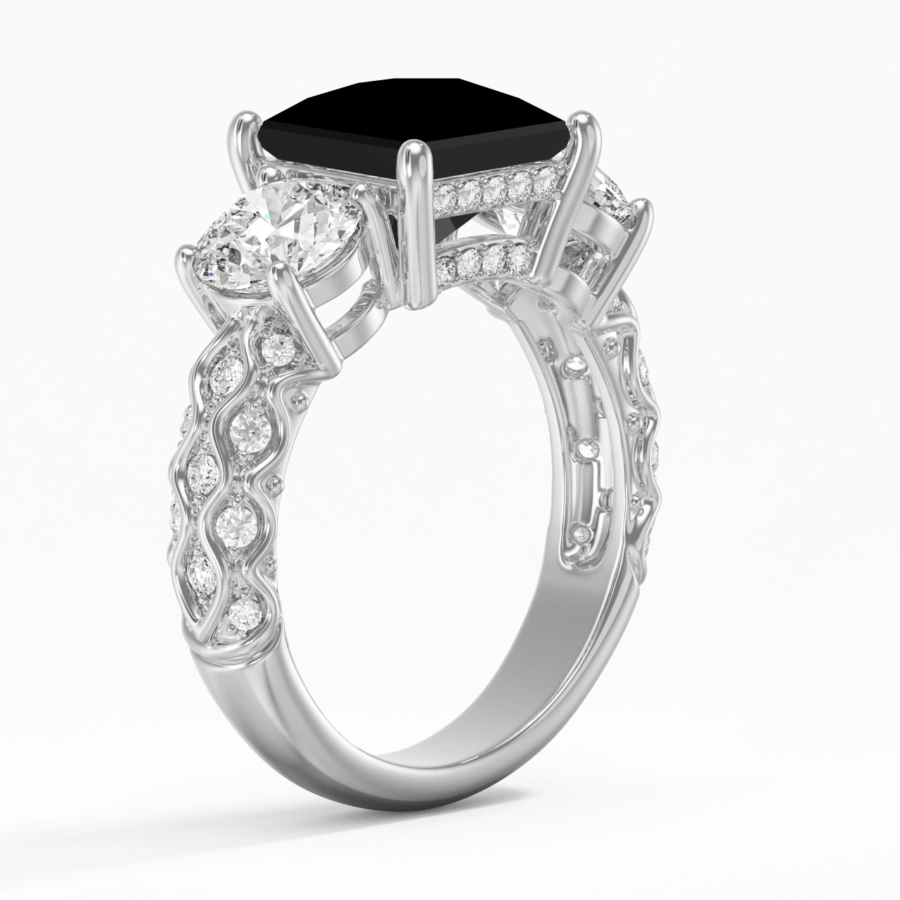 925 Sterling Silver Cubic Zirconia Engagement Ring