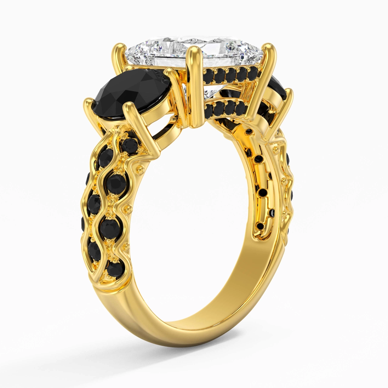 925 Sterling Silver Cubic Zirconia Engagement Ring