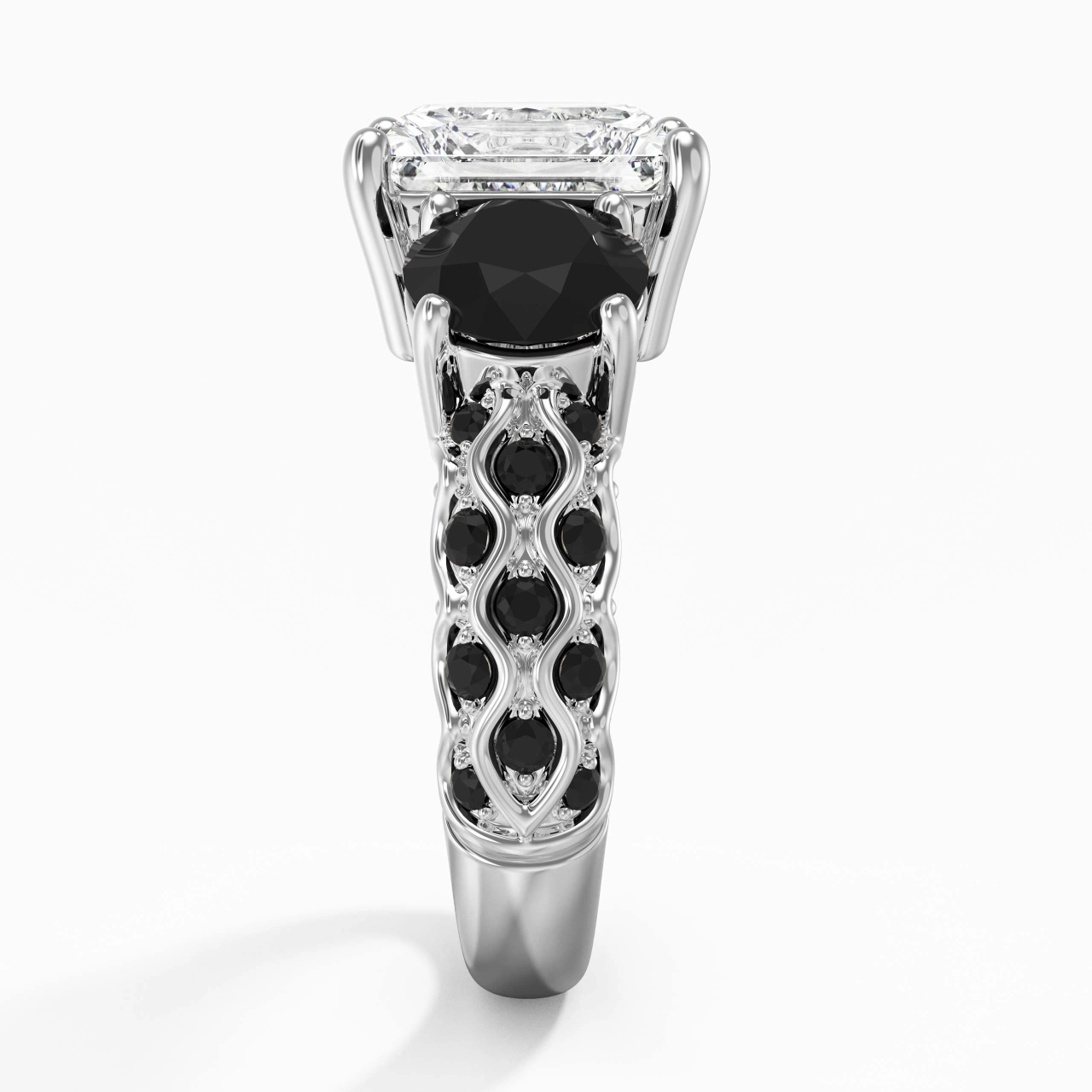 925 Sterling Silver Cubic Zirconia Engagement Ring