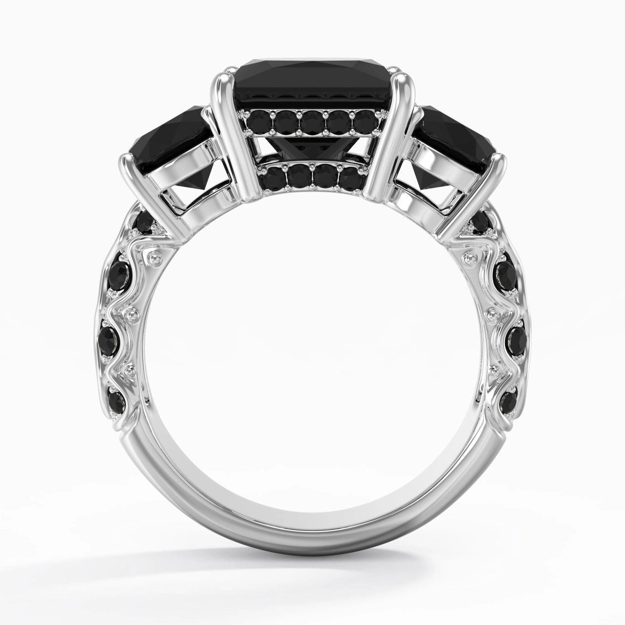 925 Sterling Silver Cubic Zirconia Engagement Ring