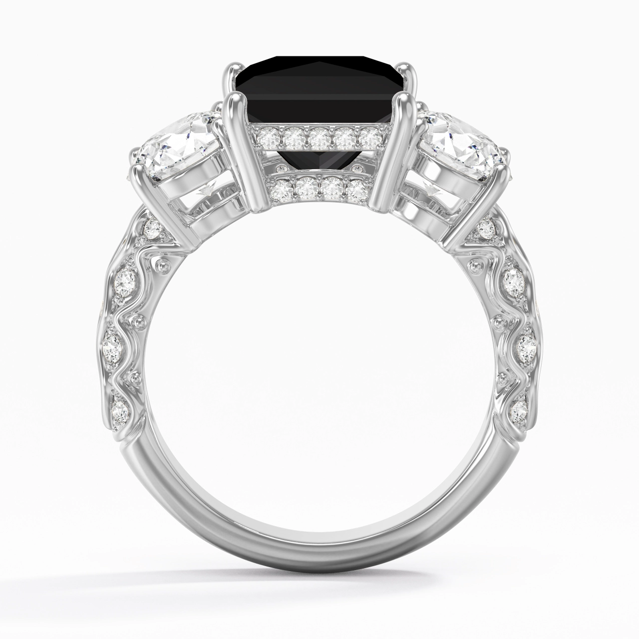 925 Sterling Silver Cubic Zirconia Engagement Ring