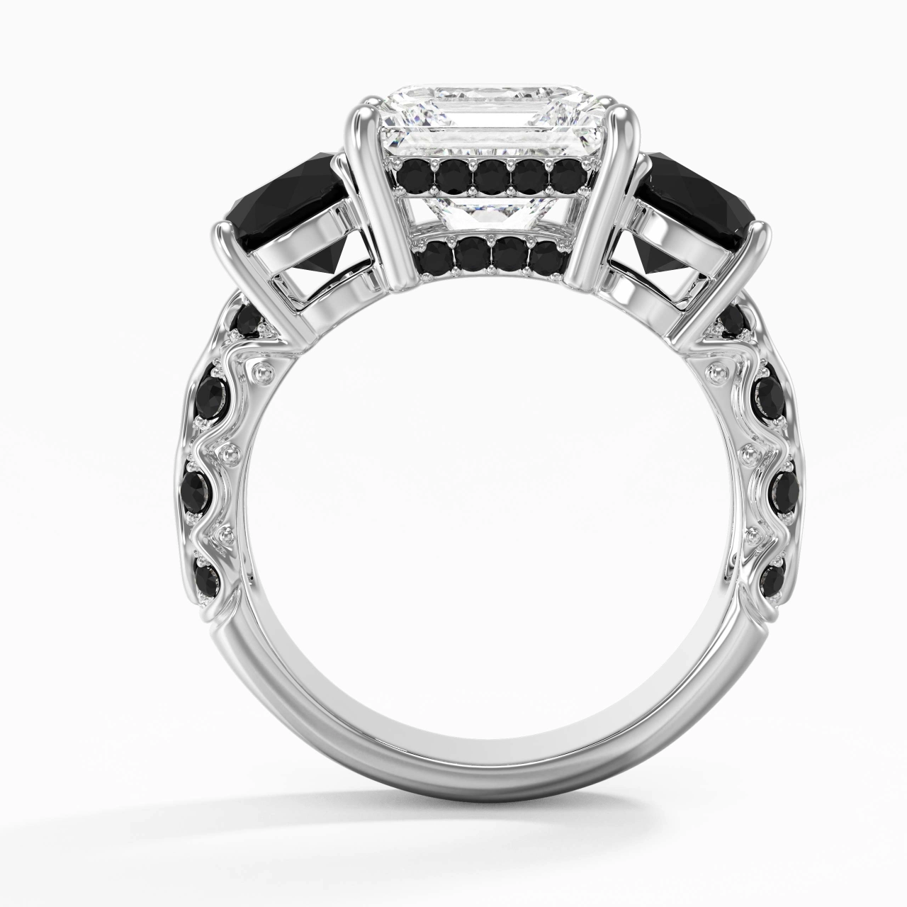 925 Sterling Silver Cubic Zirconia Engagement Ring