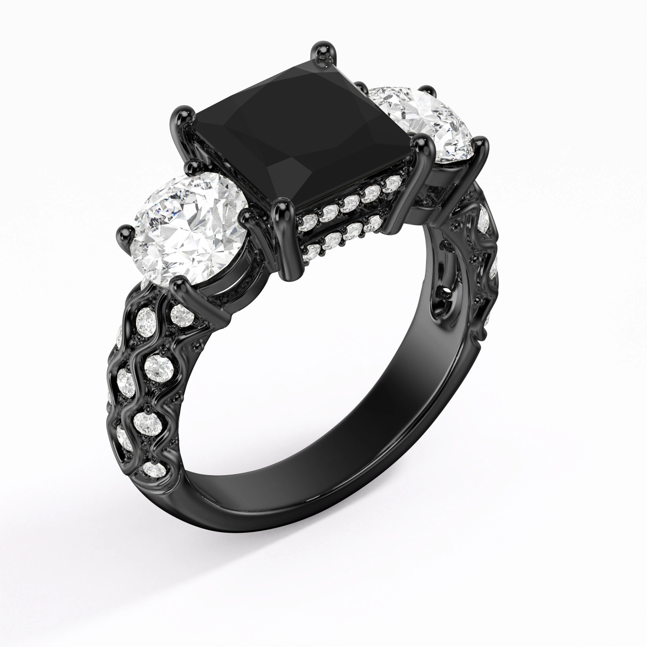 925 Sterling Silver Cubic Zirconia Engagement Ring