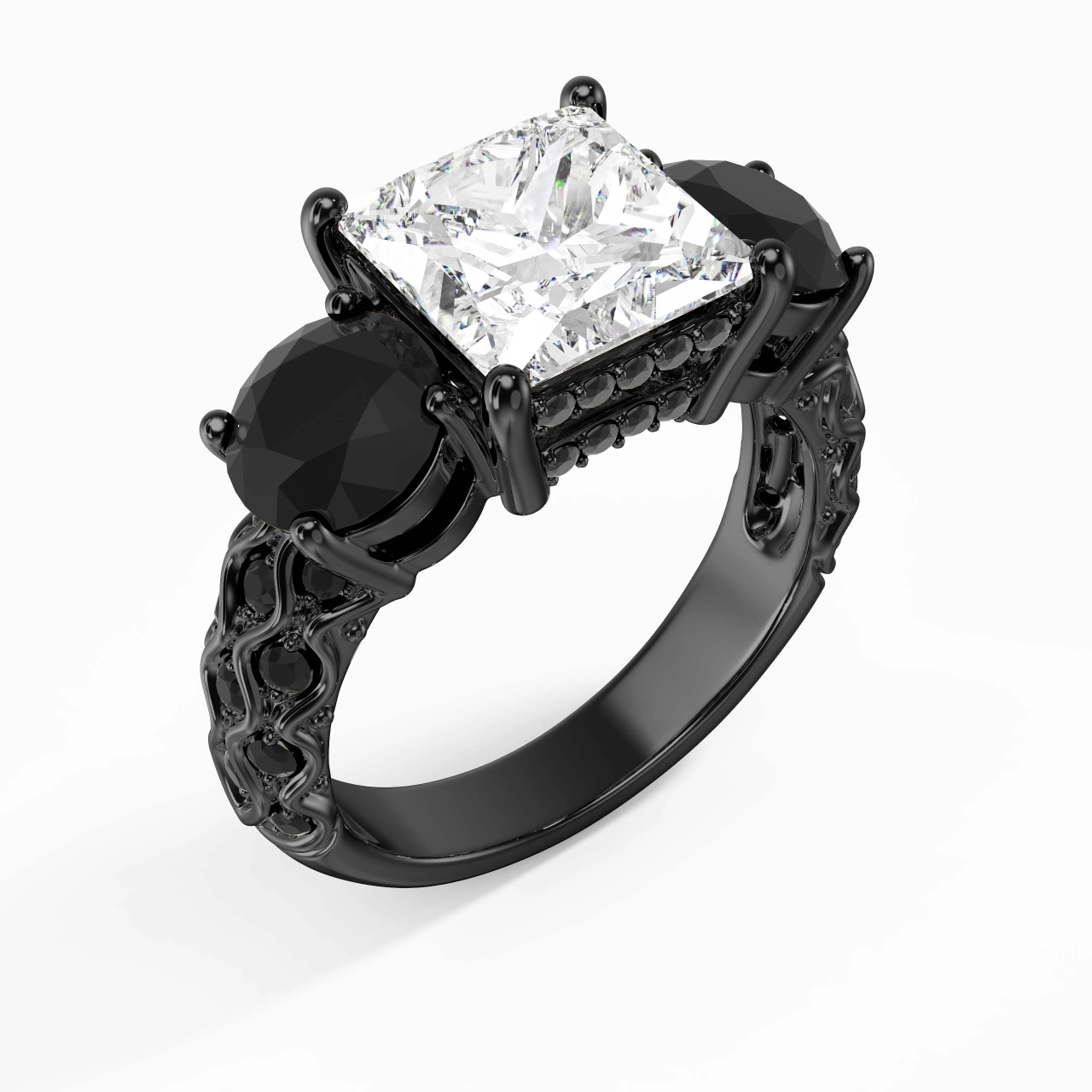 925 Sterling Silver Cubic Zirconia Engagement Ring