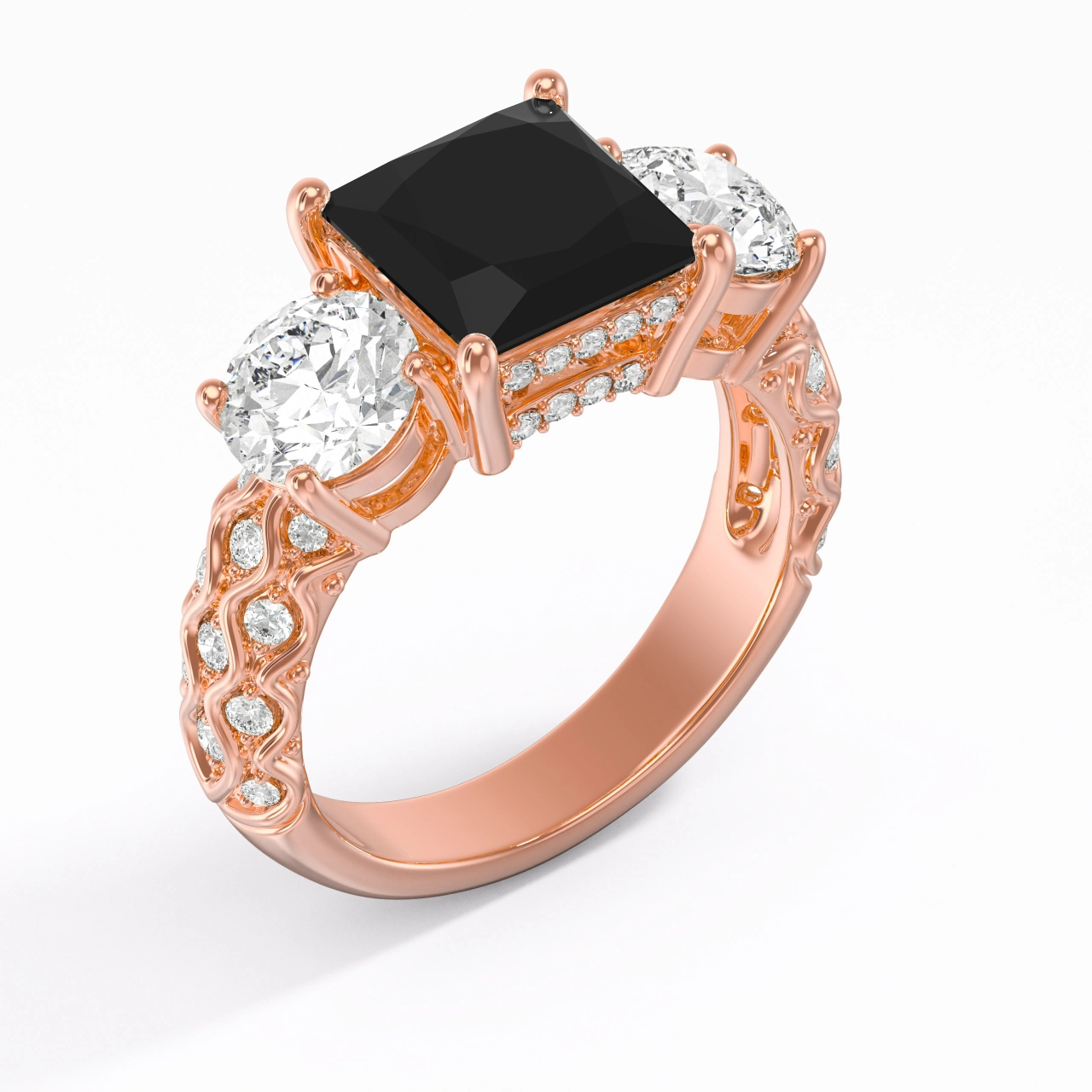 925 Sterling Silver Cubic Zirconia Engagement Ring