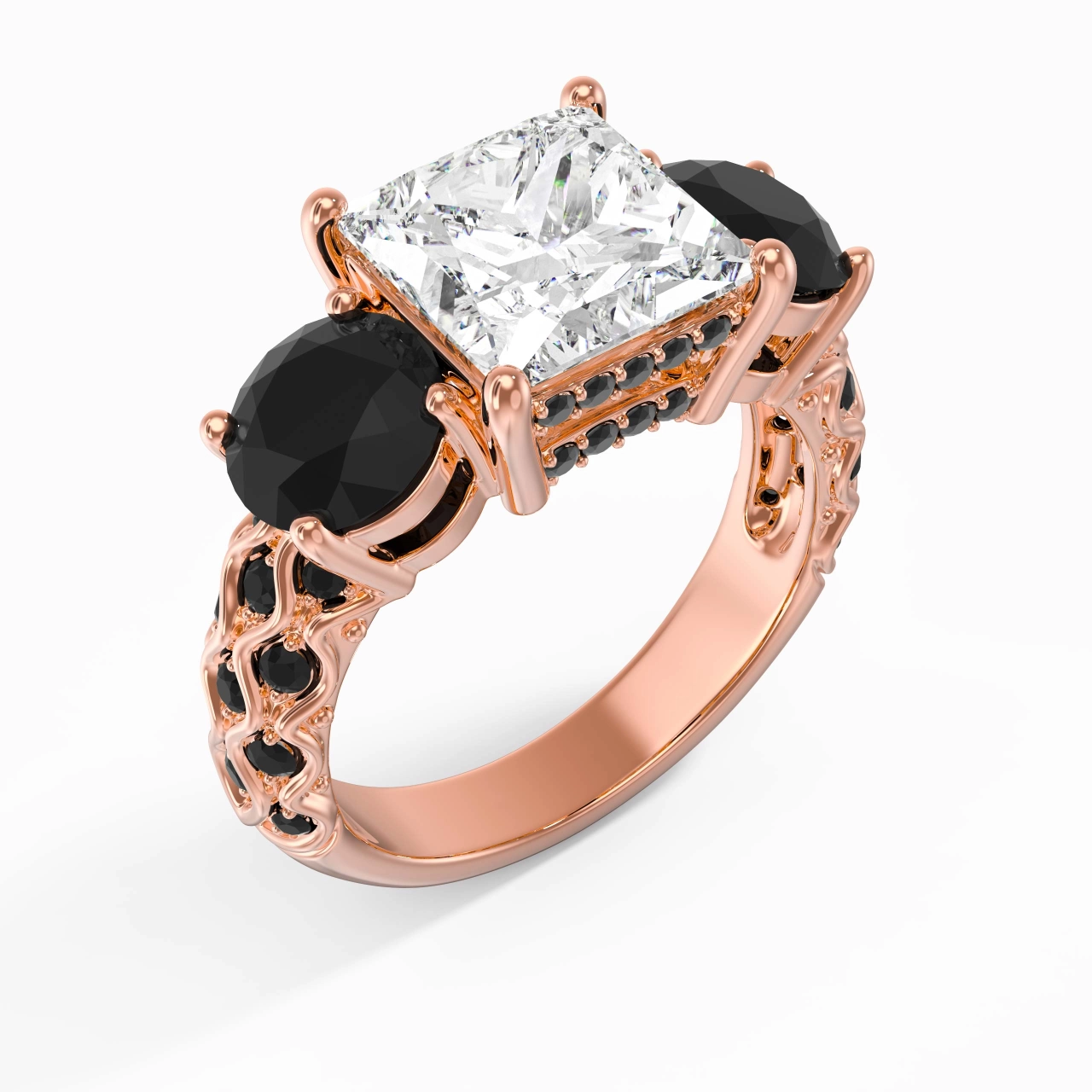 925 Sterling Silver Cubic Zirconia Engagement Ring