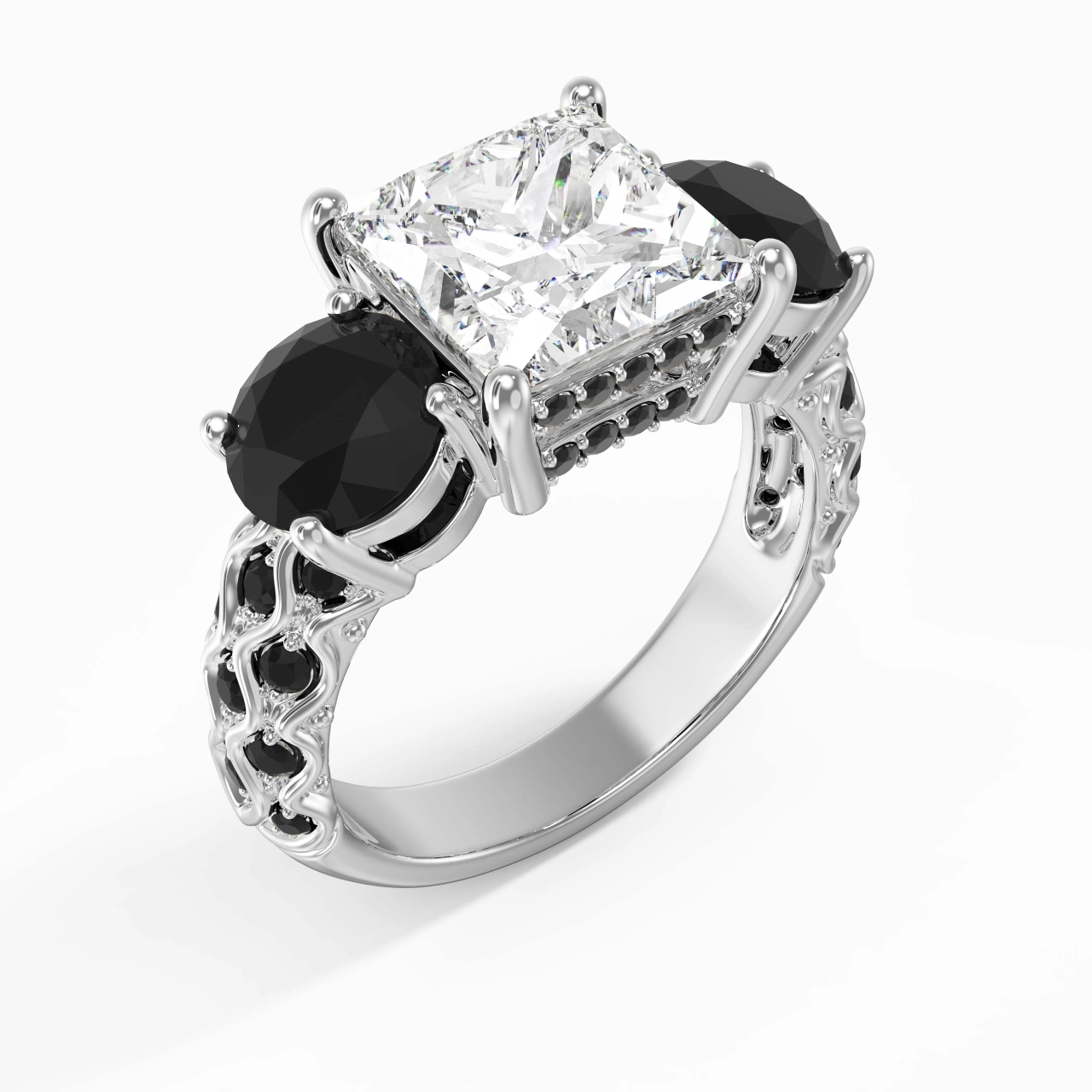 925 Sterling Silver Cubic Zirconia Engagement Ring