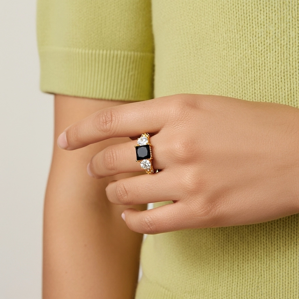 925 Sterling Silver Cubic Zirconia Engagement Ring