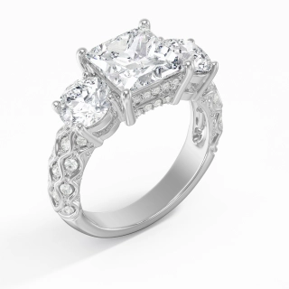 925 Sterling Silver Cubic Zirconia Engagement Ring