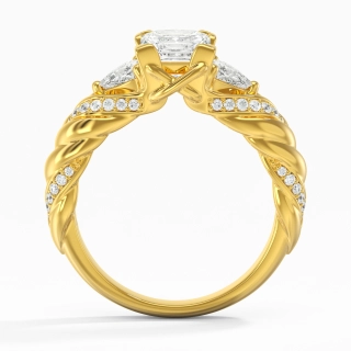 14K Gold Moissanite Engagement Ring