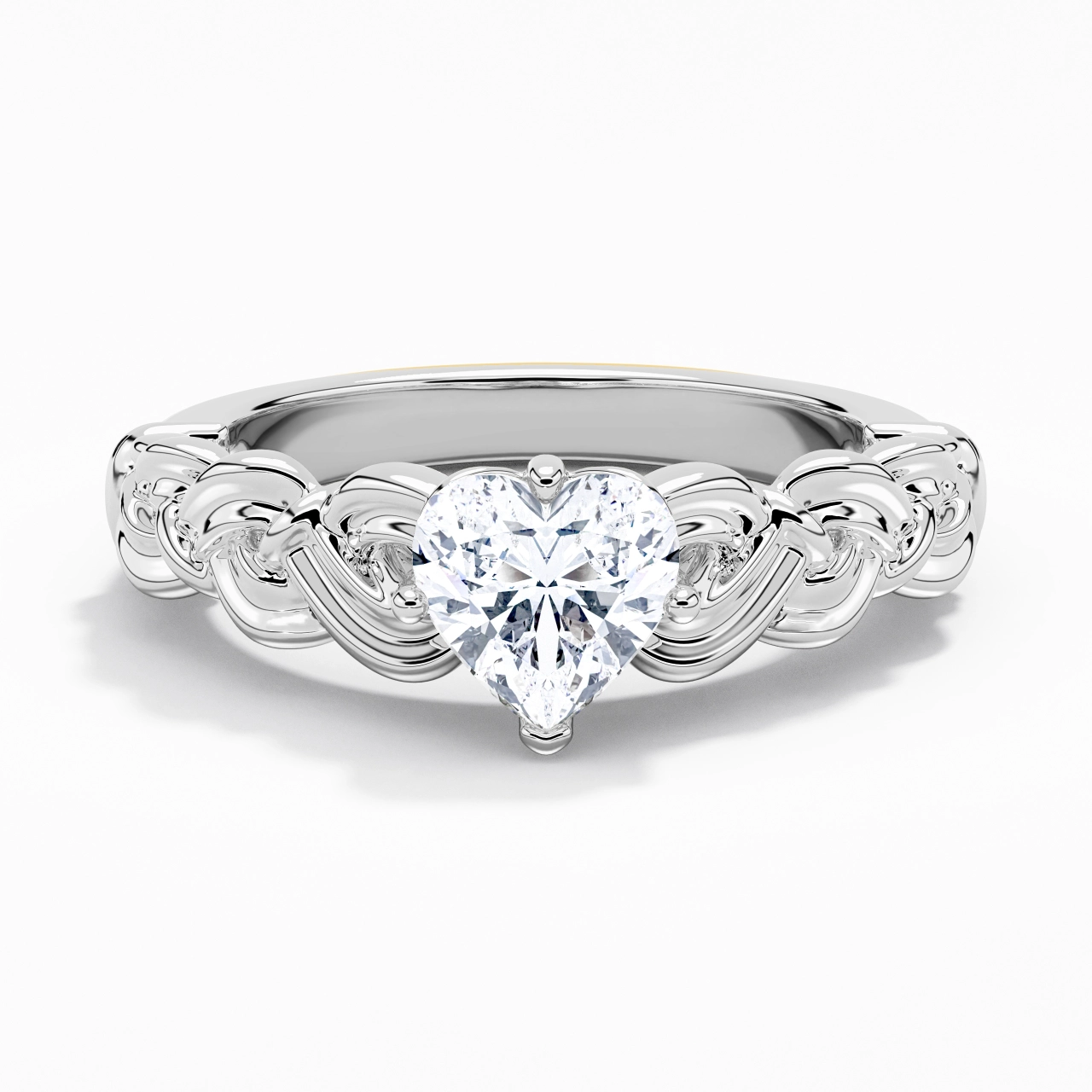 925 Sterling Silver Cubic Zirconia Engagement Ring