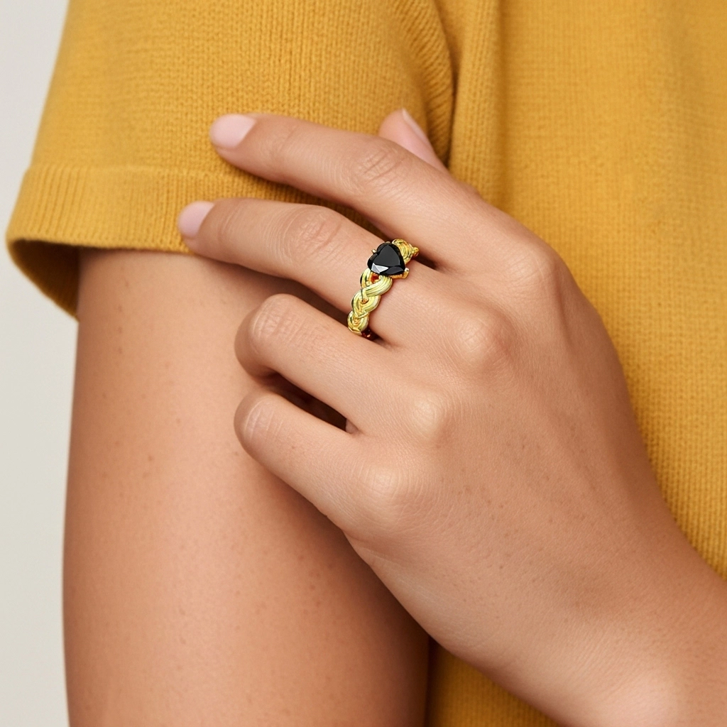 Braided Wire Solitaire Engagement Ring 1.20ct Cubic Zirconia