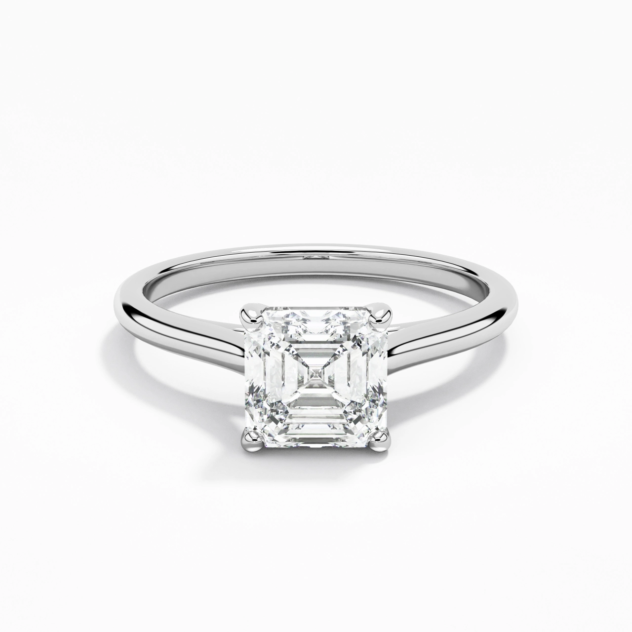 1.00ct Moissanite Engagement Ring Platinum