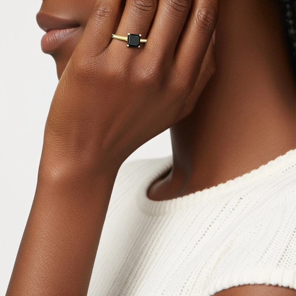 1.00ct Circonio cúbico Anillo de Compromiso Plata esterlina 925