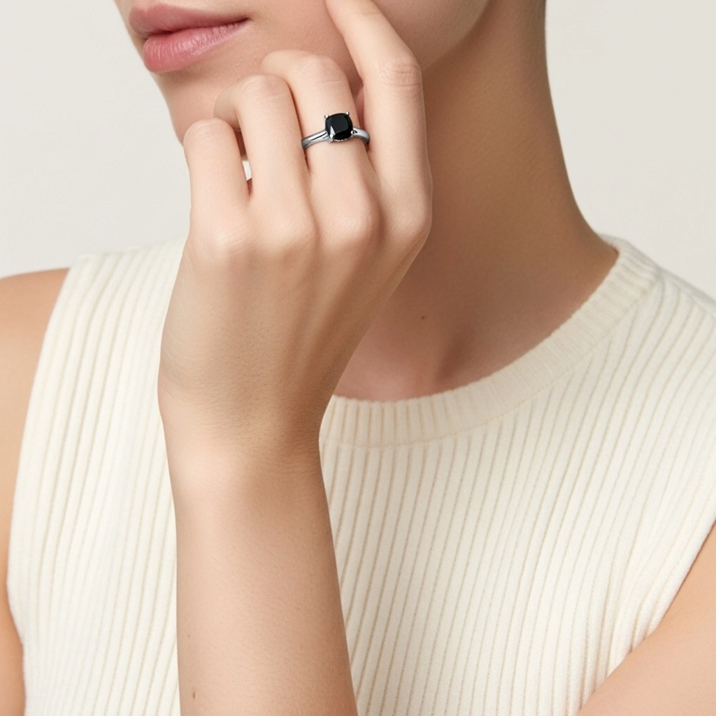 1.00ct Cubic Zirconia Engagement Ring 925 Sterling Silver