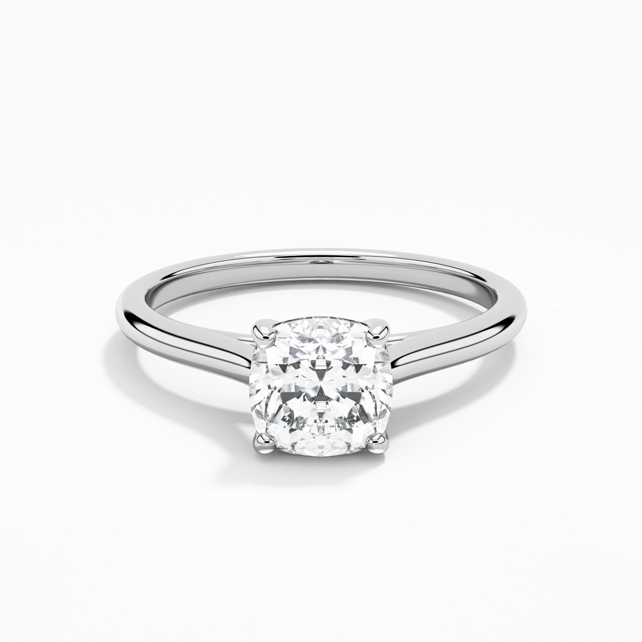 1.00ct Moissanite Engagement Ring Platinum