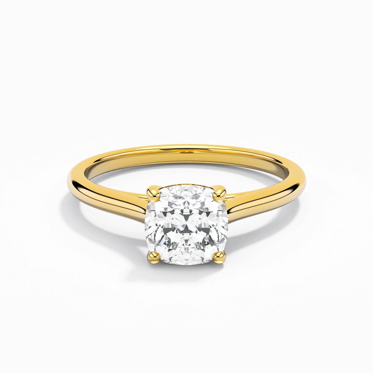 1.00ct Moissanite Engagement Ring 14K Gold