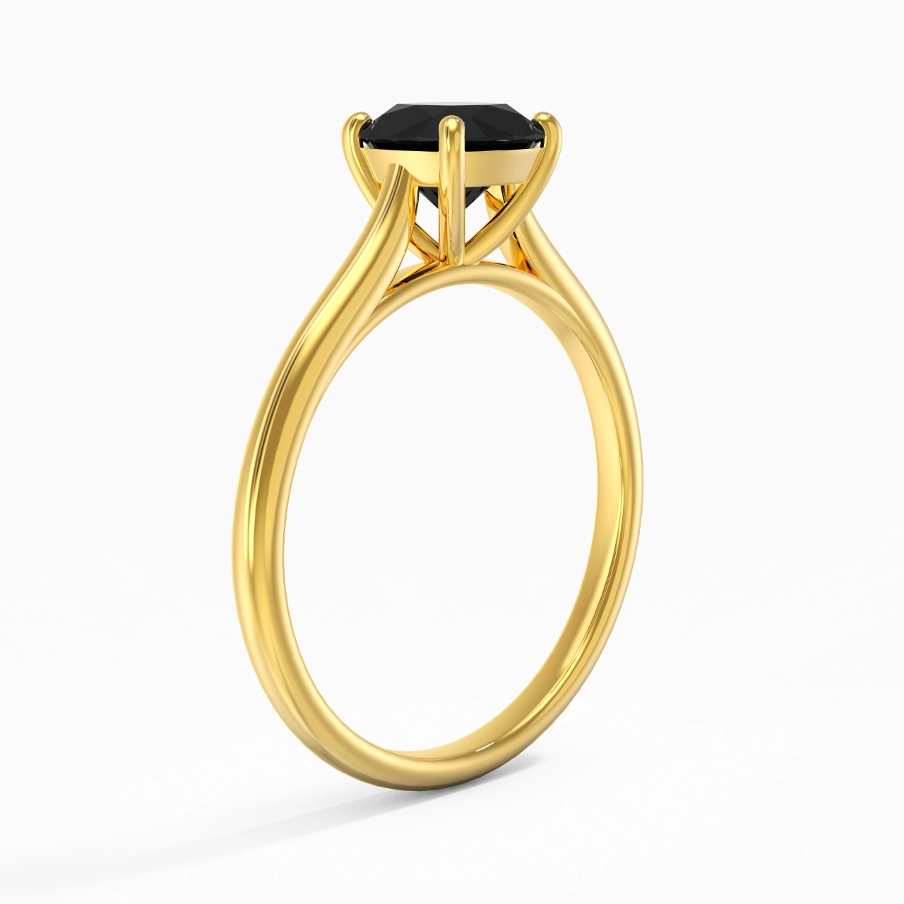 1.00ct Zircon cubique Bague de fiançailles Argent sterling 925