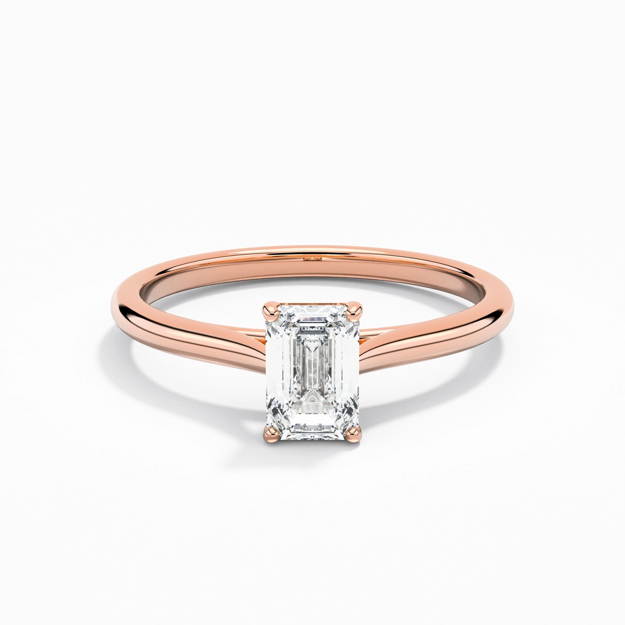 0.80ct Moissanite Engagement Ring 925 Sterling Silver
