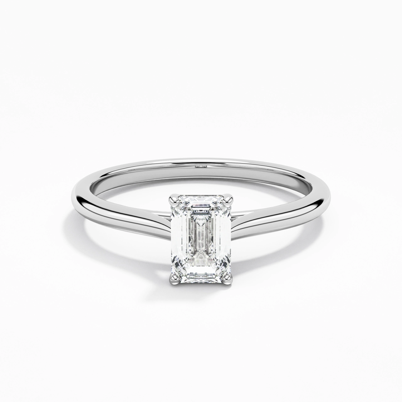 0.80ct Moissanite Engagement Ring 925 Sterling Silver