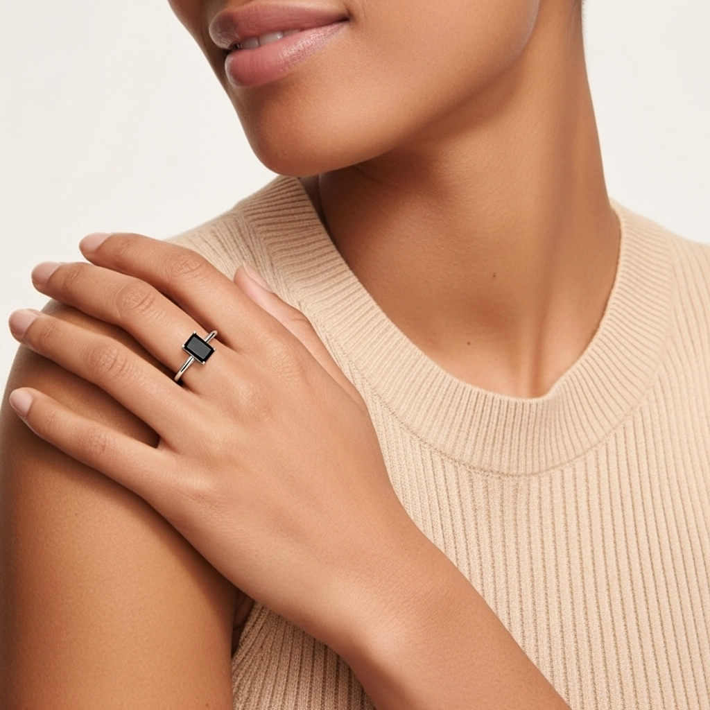 0.80ct Cubic Zirconia Engagement Ring 925 Sterling Silver