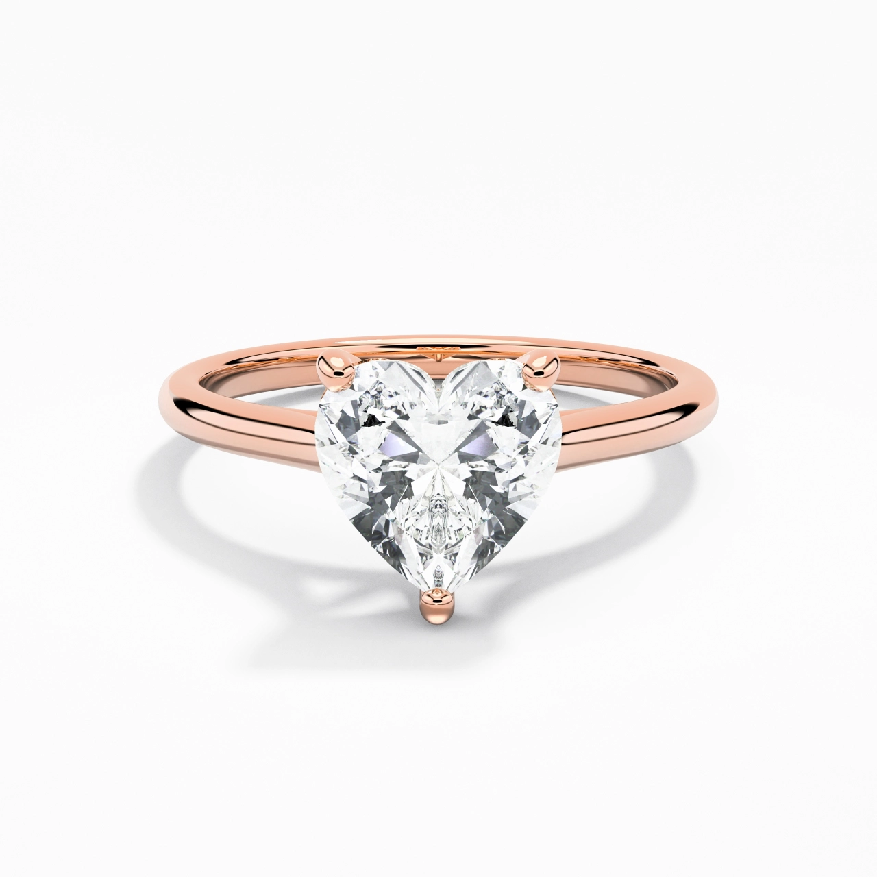 1.50ct Moissanite Engagement Ring 18K Rose Gold