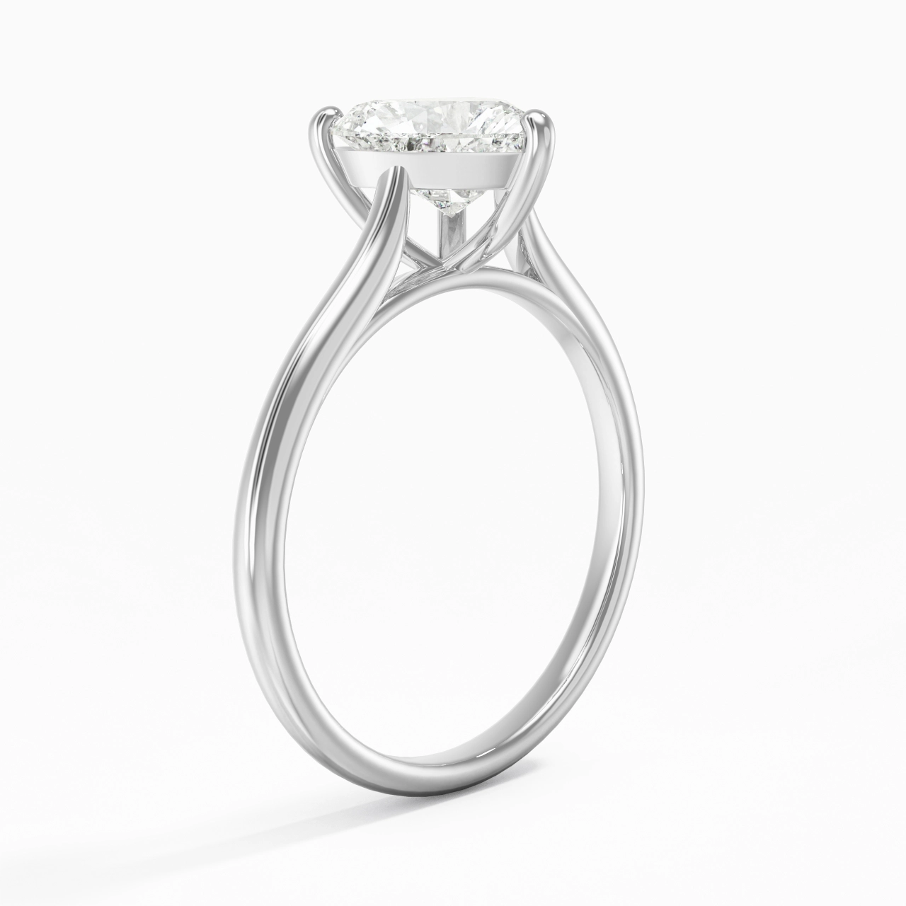 1.50ct Moissanite Engagement Ring Platinum