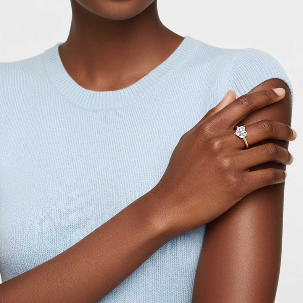 2.00ct Moissanite Engagement Ring 18K Rose Gold