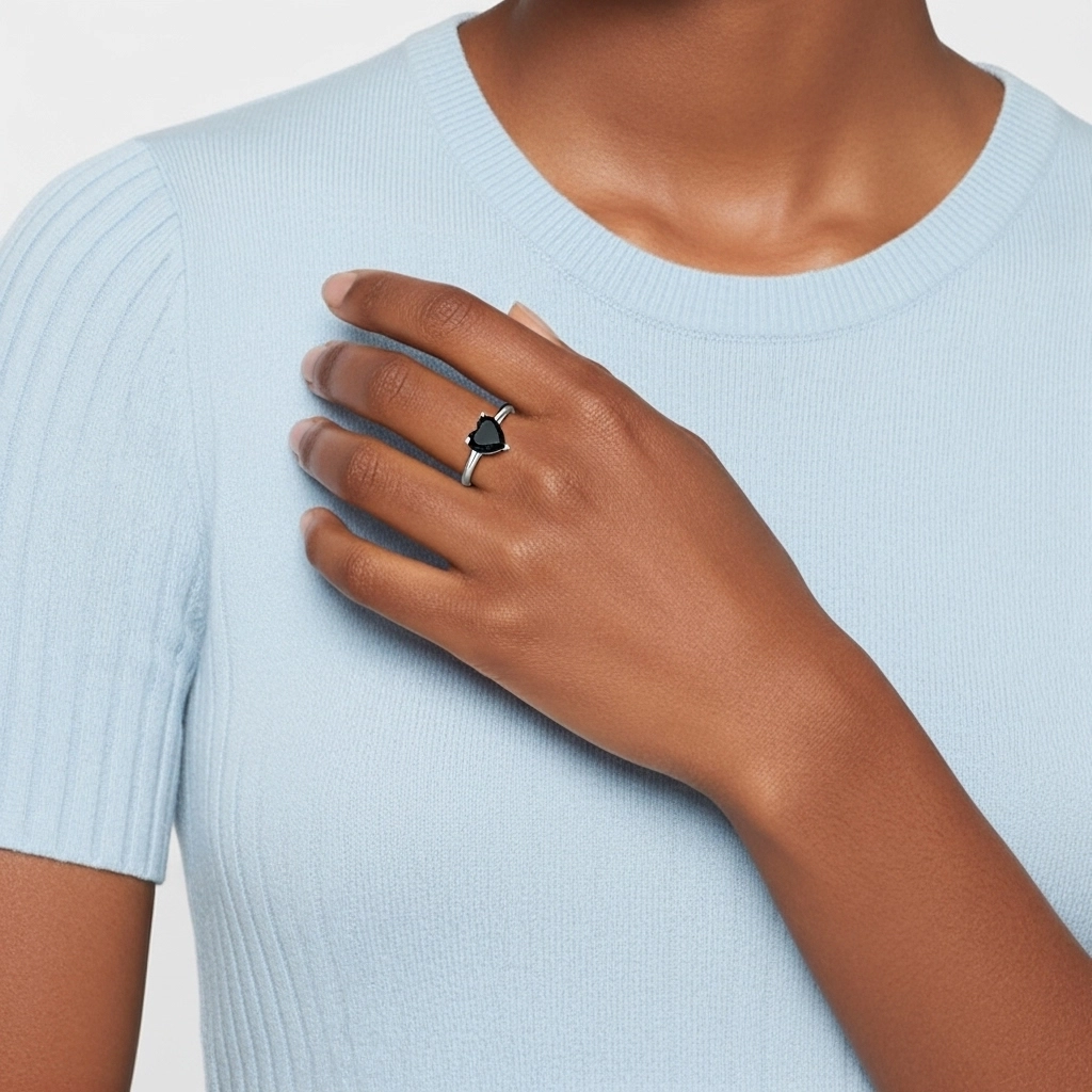 1.00ct Circonio cúbico Anillo de Compromiso Plata esterlina 925