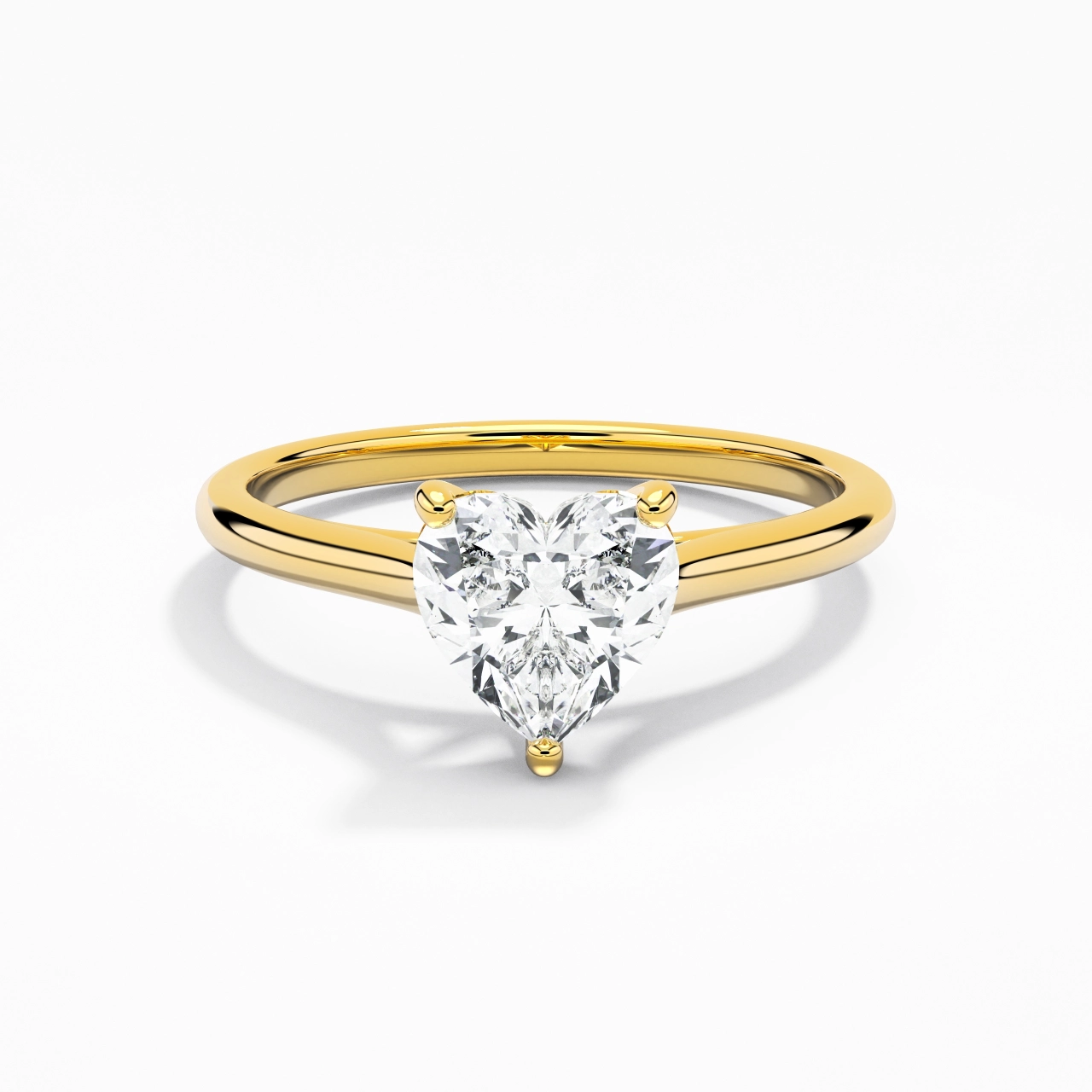 1.00ct Moissanite Engagement Ring 18K Gold